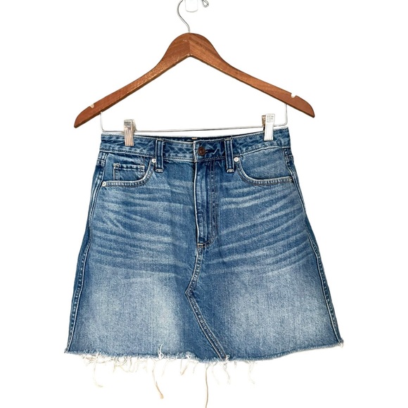 Abercrombie & Fitch Dresses & Skirts - Abercrombie & Fitch Distressed Raw Hem Medium Wash Denim Mini Skirt Blue Size 4